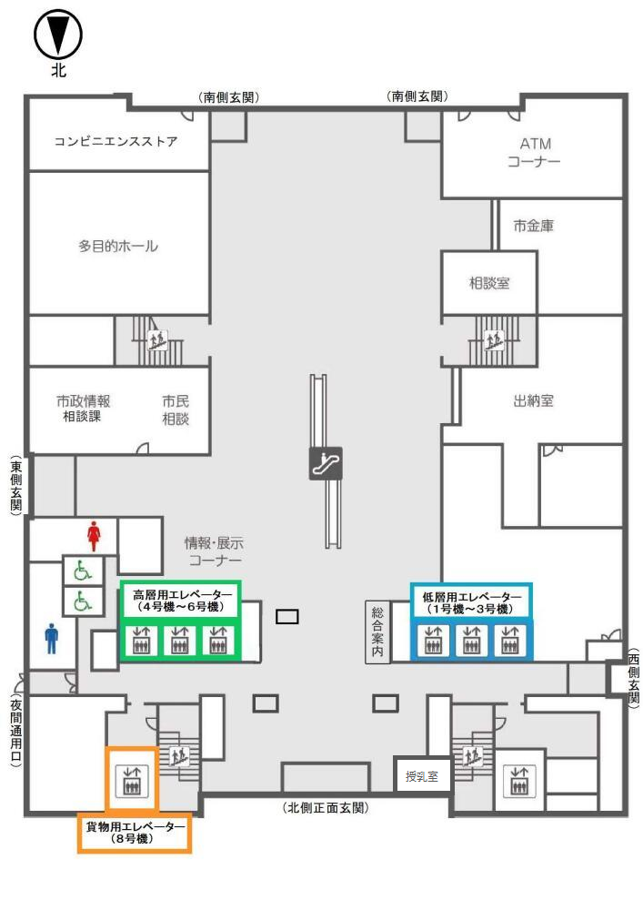 1階エレベータ位置
