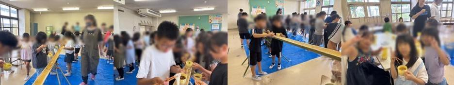流しそうめんの写真