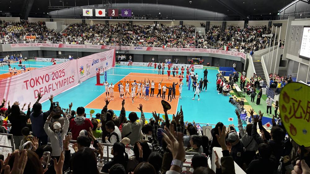 男子バレーボールの様子